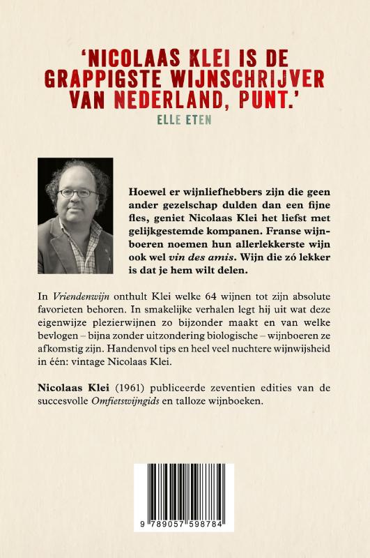 Vriendenwijn achterkant