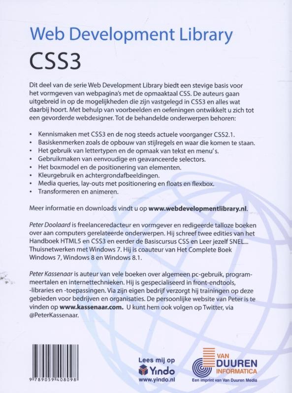 Web Development Library  -   CSS3 achterkant