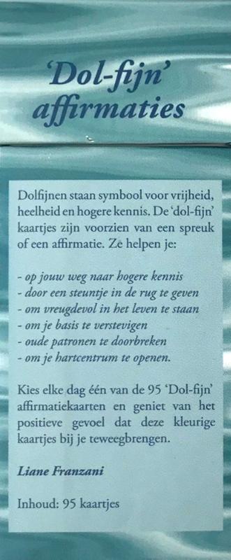 Dol-fijn affirmaties achterkant