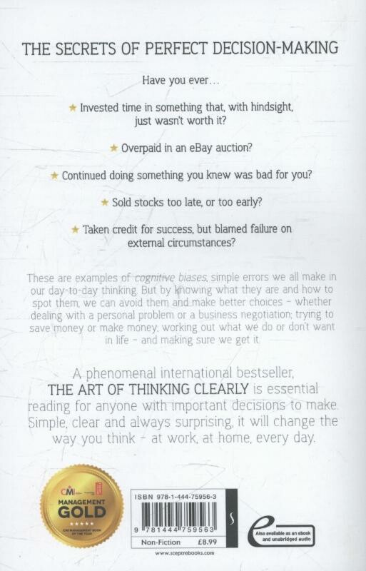 The Art of Thinking Clearly achterkant