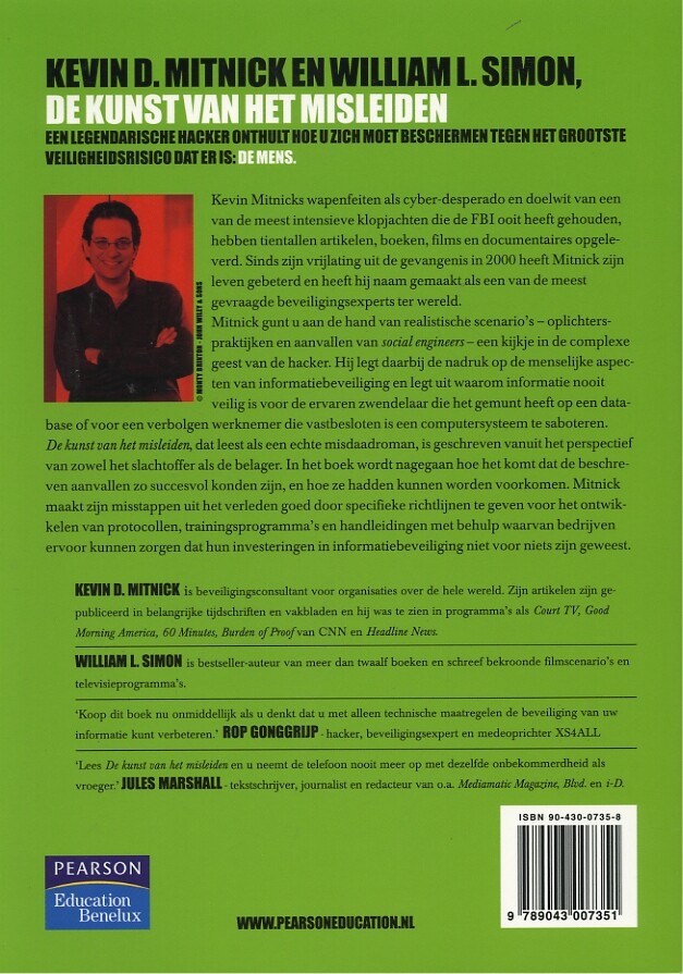 De kunst van het misleiden achterkant