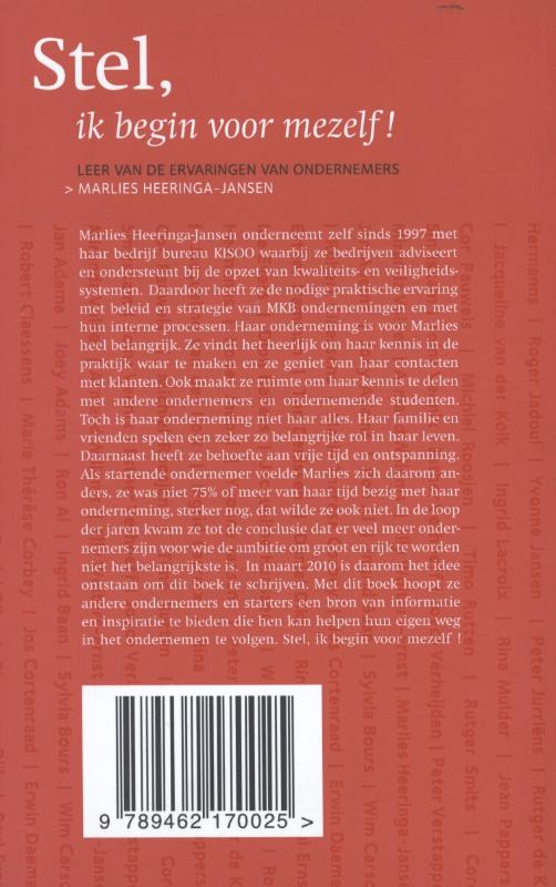 Stel, ik begin voor mezelf! achterkant