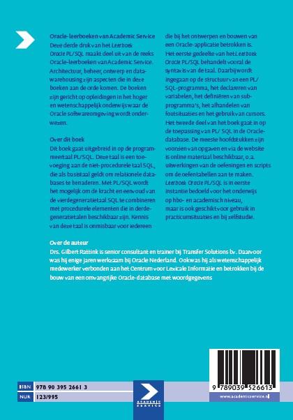 Leerboek Oracle PL/SQL / PL/SQL achterkant