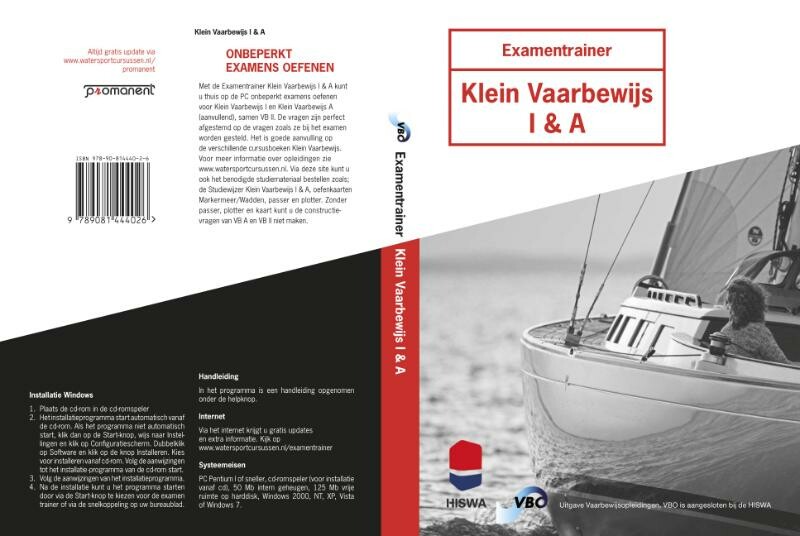 Examentrainer Klein Vaarbewijs I & A / Examentraining software achterkant
