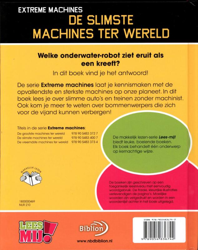 De slimste machines ter wereld / Extreme machines achterkant