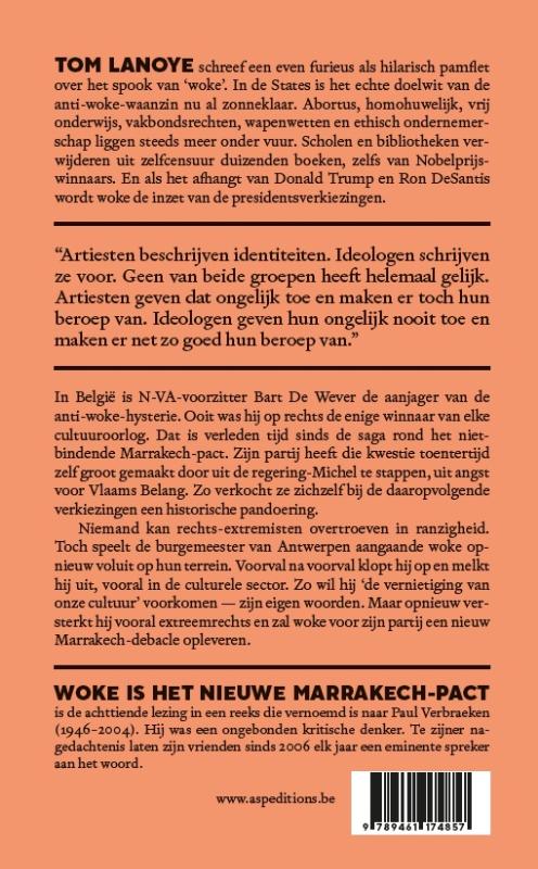 Woke is het nieuwe Marrakech-pact / Paul Verbraekenlezingen / 18 achterkant