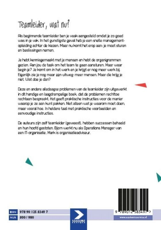 Teamleider, wat nu? achterkant
