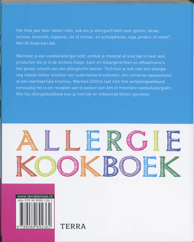 Allergiekookboek achterkant