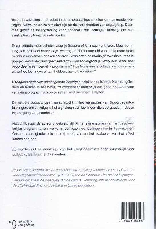 Uitdagend onderwijs aan begaafde leerlingen / 2015 achterkant