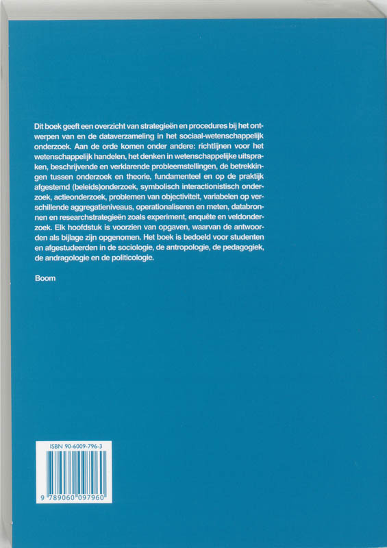 Methoden van sociaal-wetenschappelijk onderzoek / druk Nieuwe editie (5e dr) achterkant