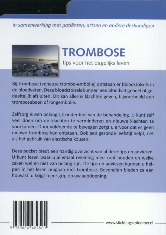 Trombose / Zorgpocket achterkant