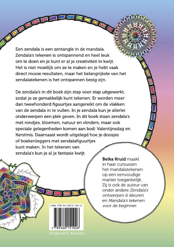 Werkboek zendala's tekenen achterkant