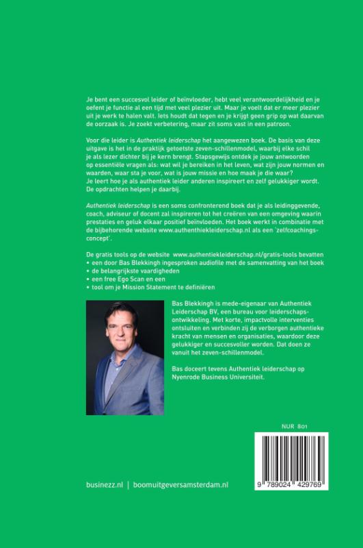 Authentiek leiderschap Authentiek leiderschap achterkant