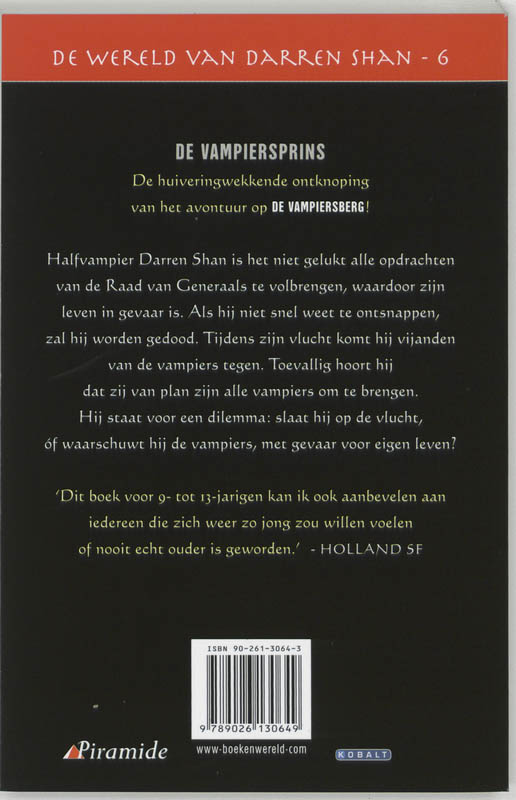 De vampiersprins / De wereld van Darren Shan / 6 achterkant