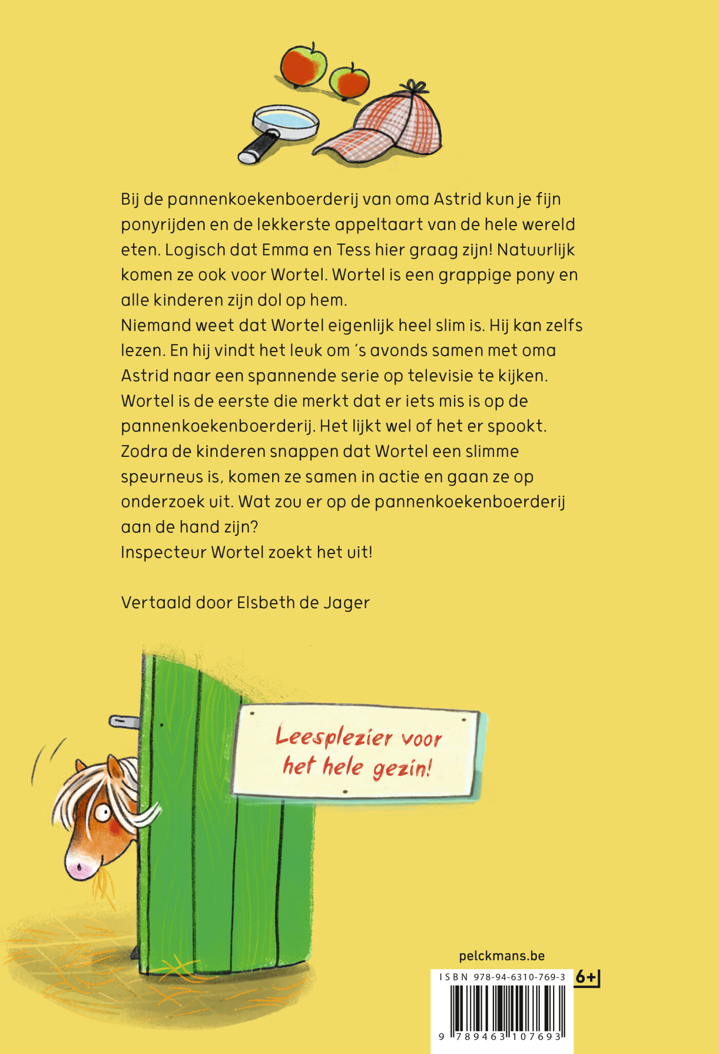 Een detective op vier hoeven! / Inspecteur Wortel / 1 achterkant