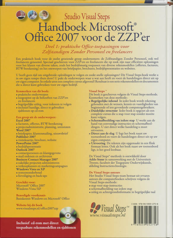 Handboek Microsoft Office 2007 voor de ZZP¿er / 1 + CD-ROM achterkant