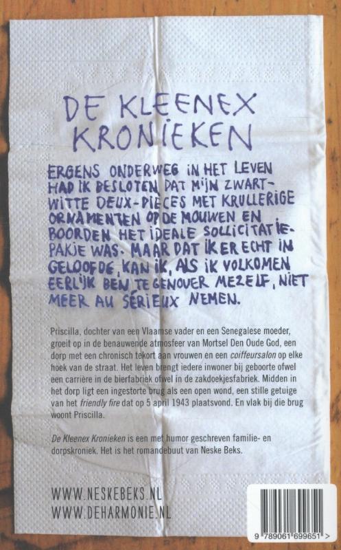 De kleenex kronieken achterkant