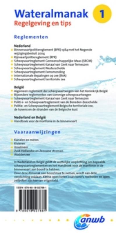 Wateralmanak 2009-2010 / 1 / ANWB Wateralmanak achterkant