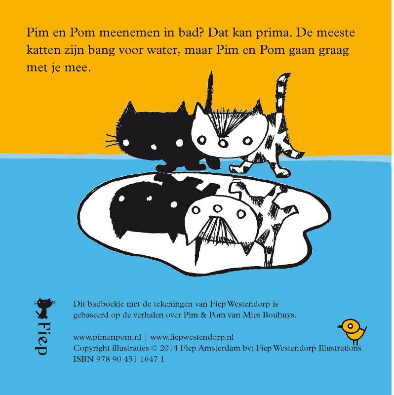 Badderen met Pim & Pom / Pim & Pom achterkant