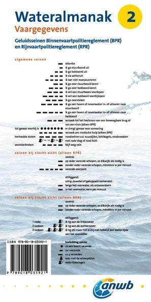 ANWB / Wateralmanak  deel 2  vaargegevens 2014 achterkant
