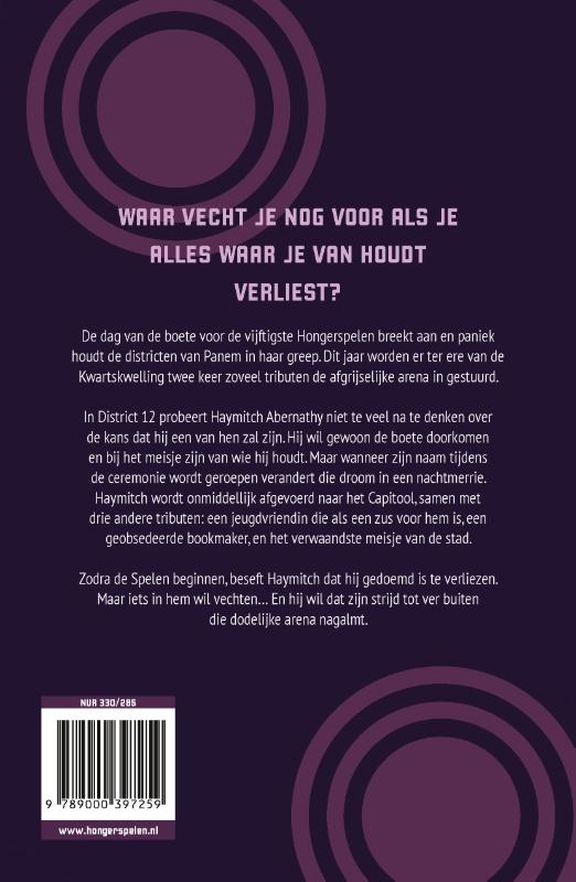 Dageraad boven de boete / De Hongerspelen / 5 achterkant