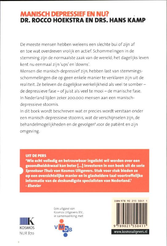 Manisch depressief en nu? achterkant