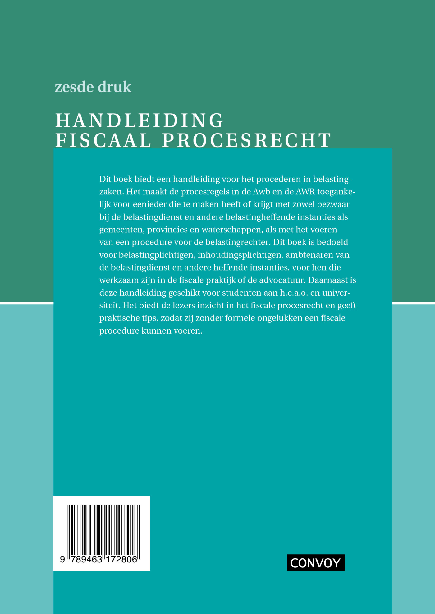 Handleiding Fiscaal Procesrecht / druk 6 achterkant