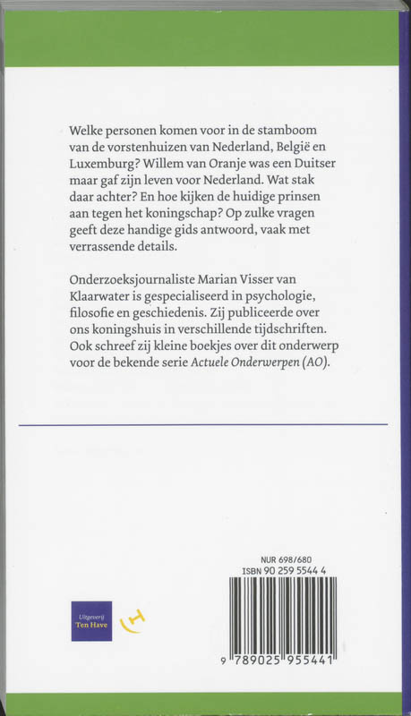 Vorstenhuizen Van Nederland Belgie En Luxemburg achterkant