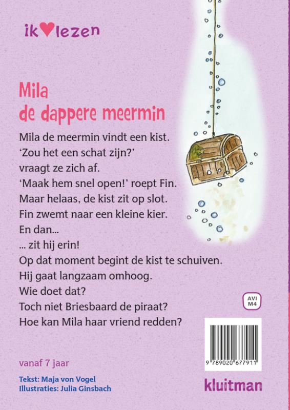 Mila de dappere meermin / Ik ♥ lezen achterkant