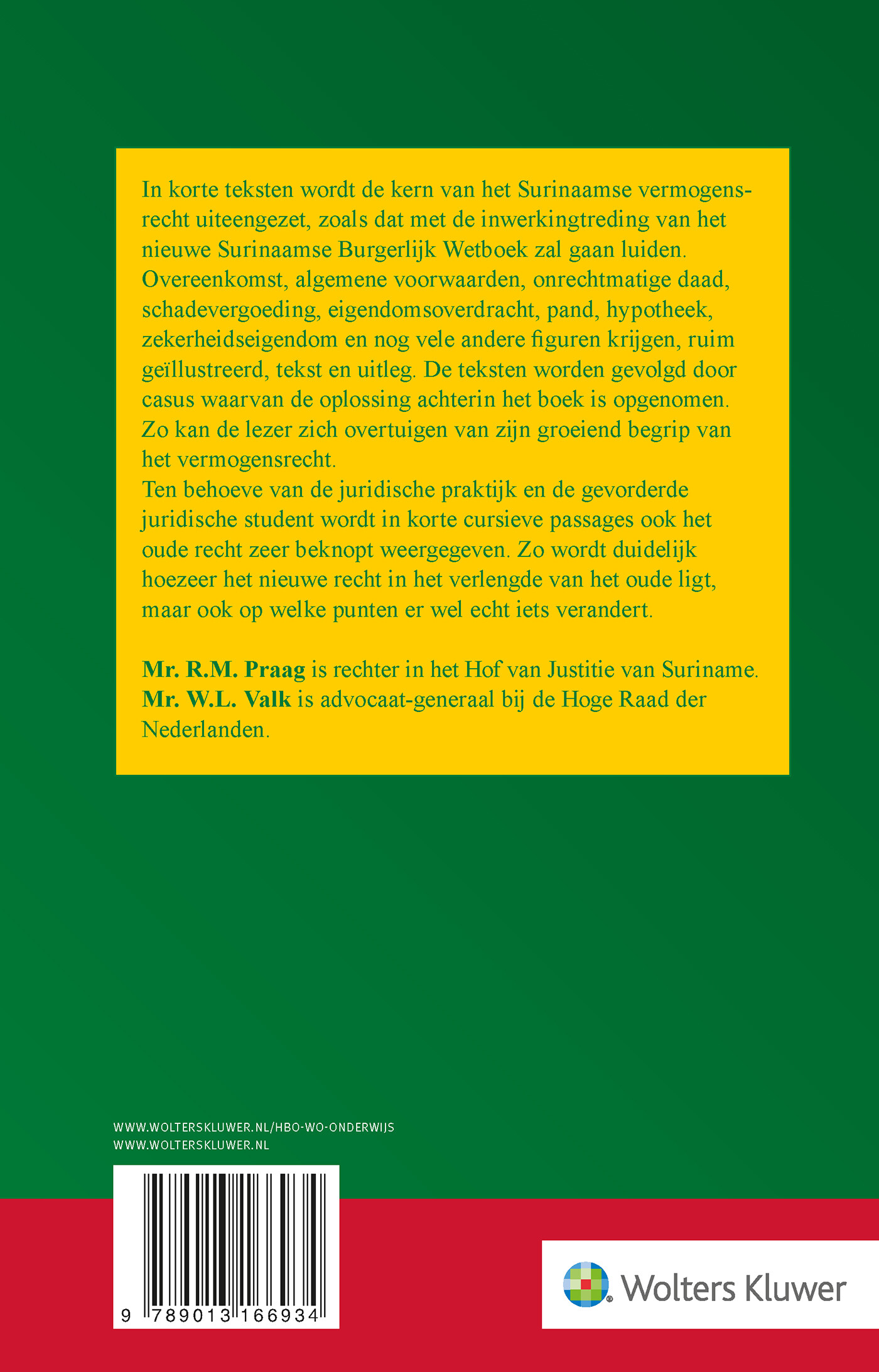 Hoofdstukken Surinaams Vermogensrecht achterkant