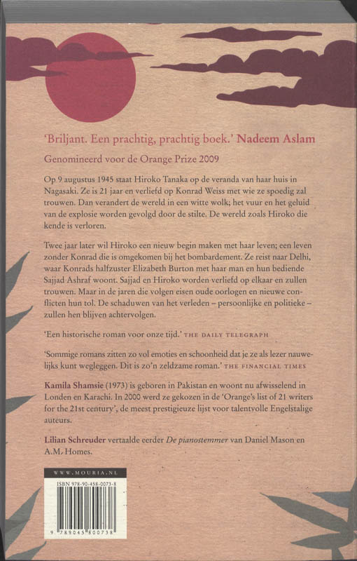 Verbrande schaduwen Verbrande schaduwen achterkant