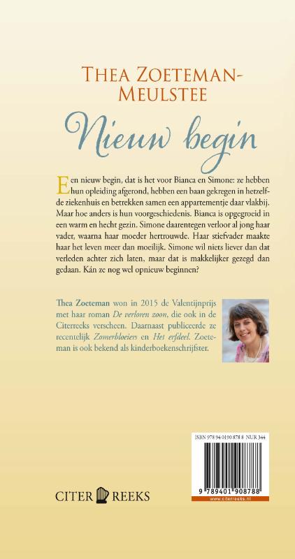 Een nieuw begin / Citerreeks achterkant