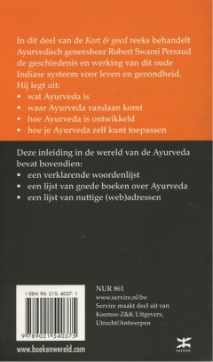 Kort & goed Ayurveda / Kort en Goed achterkant