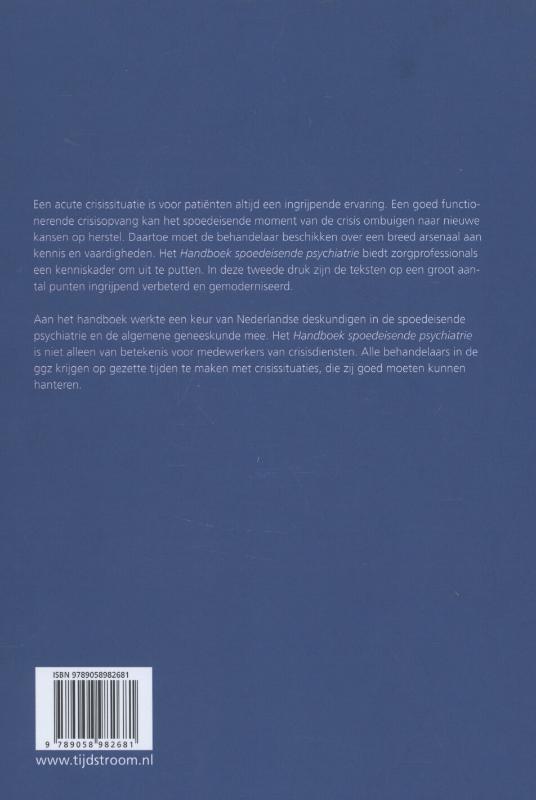 Handboek spoedeisende psychiatrie achterkant