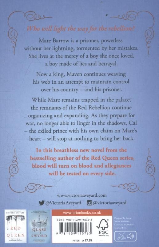 King's Cage / Red Queen / 3 achterkant
