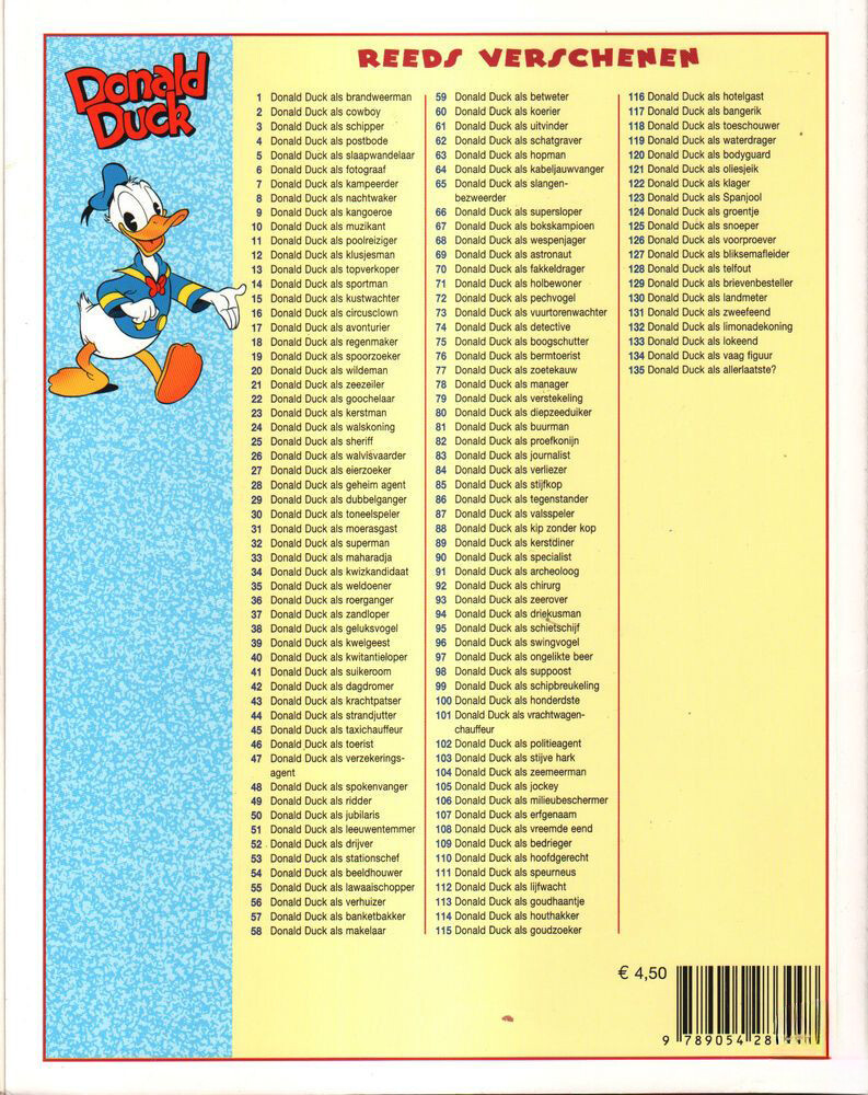 Donald Duck als honderdste / De beste verhalen van Donald Duck / 100 achterkant