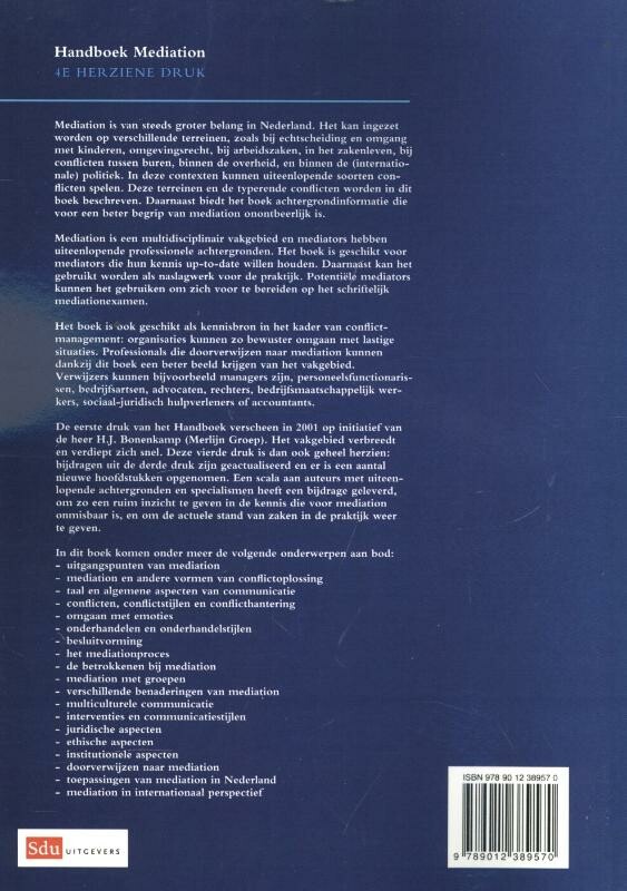 Handboek mediation achterkant