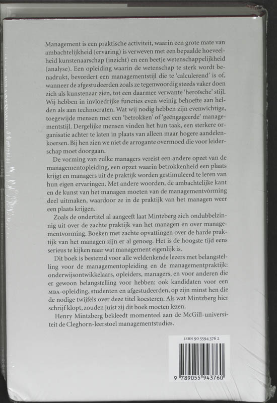 Scriptum management Managers, maar dan echte / Scriptum management achterkant