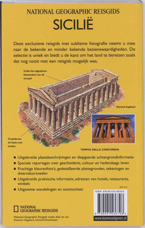 Sicilie / National Geographic Reisgids achterkant