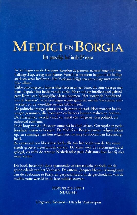 Medici en Borgia achterkant