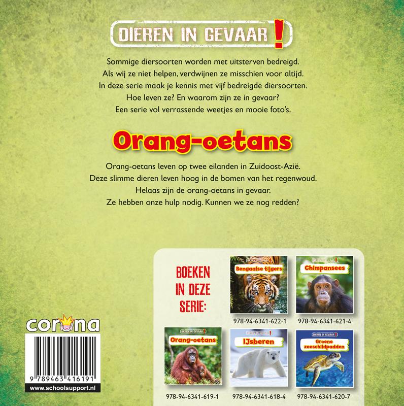 Orang-oetans / Dieren in gevaar! achterkant