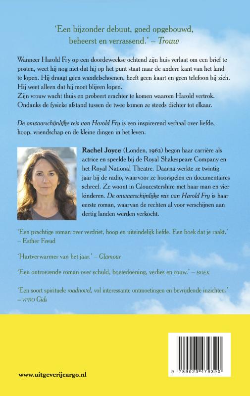 De onwaarschijnlijke reis van Harold Fry De onwaarschijnlijke reis van Harold Fry achterkant