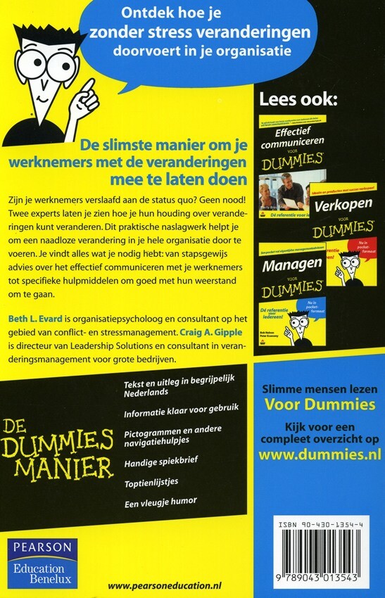 Veranderingsmanagement voor Dummies, pocketeditie / Voor Dummies achterkant