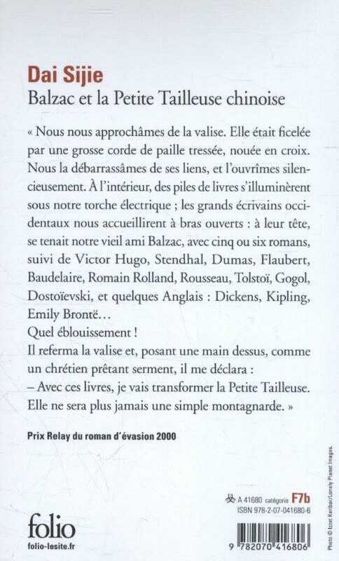 Balzac et la petite tailleuse chinoise / Collection folio / 3565 achterkant
