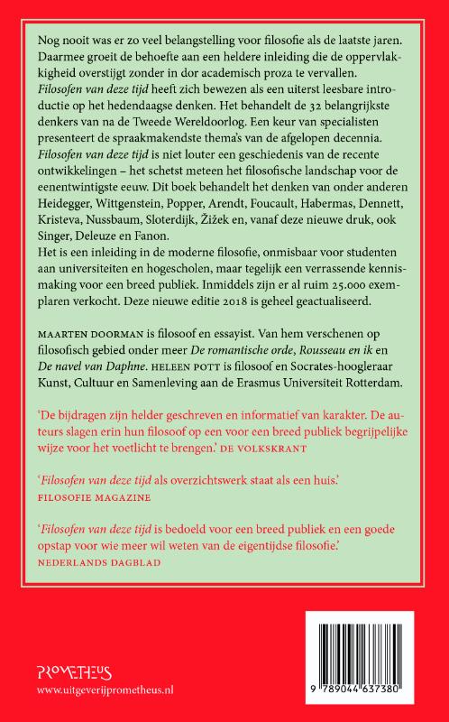 Filosofen van deze tijd achterkant