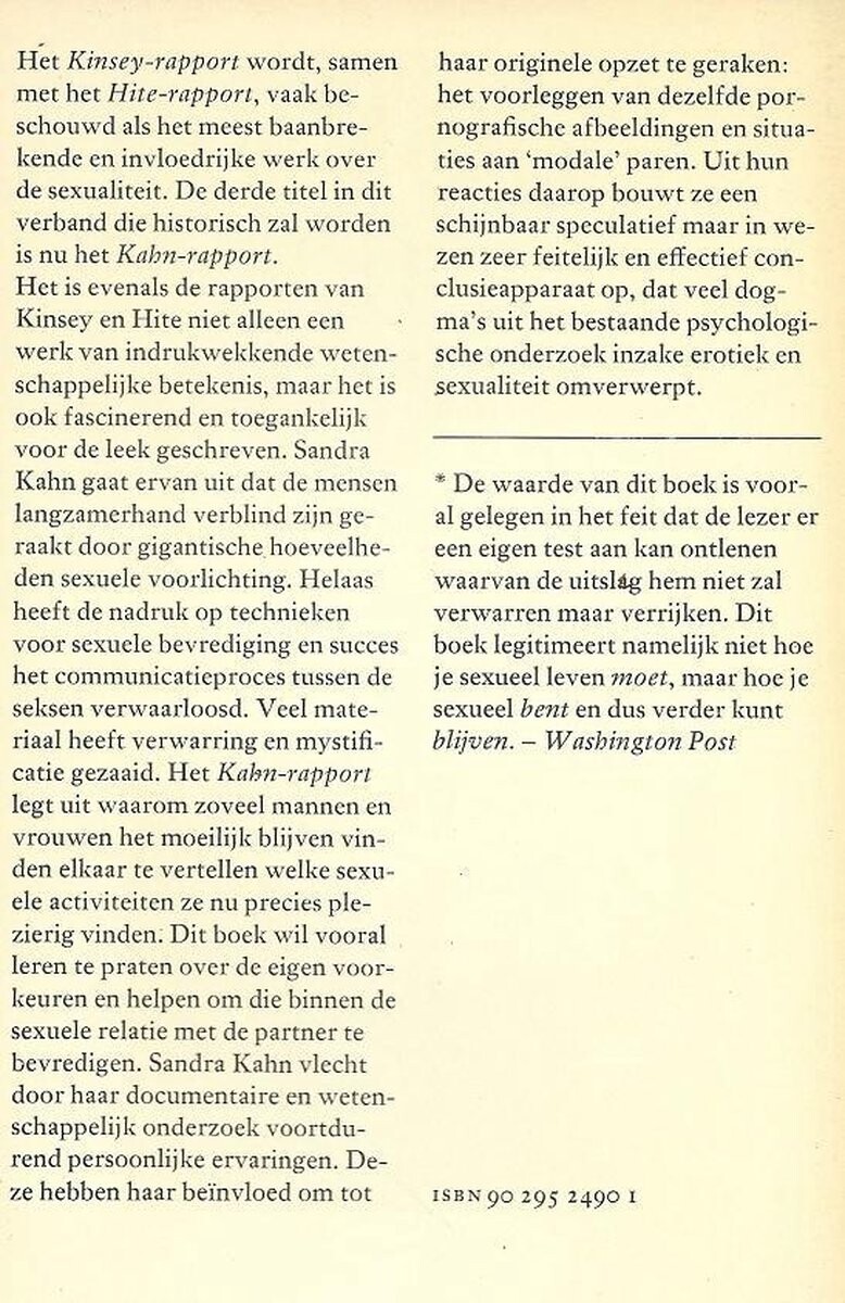 Het Kahn-rapport over sexuele voorkeuren achterkant
