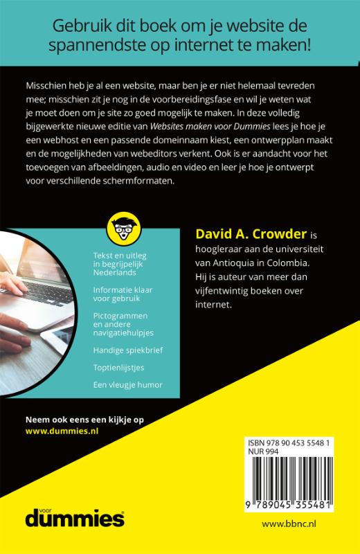 Websites maken voor Dummies achterkant