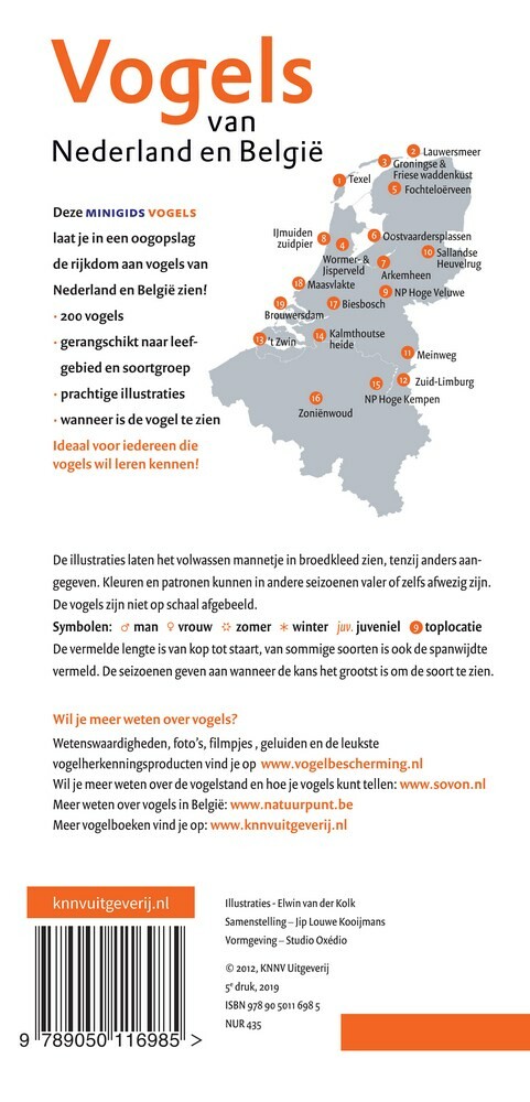 Minigids Vogels van Nederland en België / Minigids / 1 achterkant