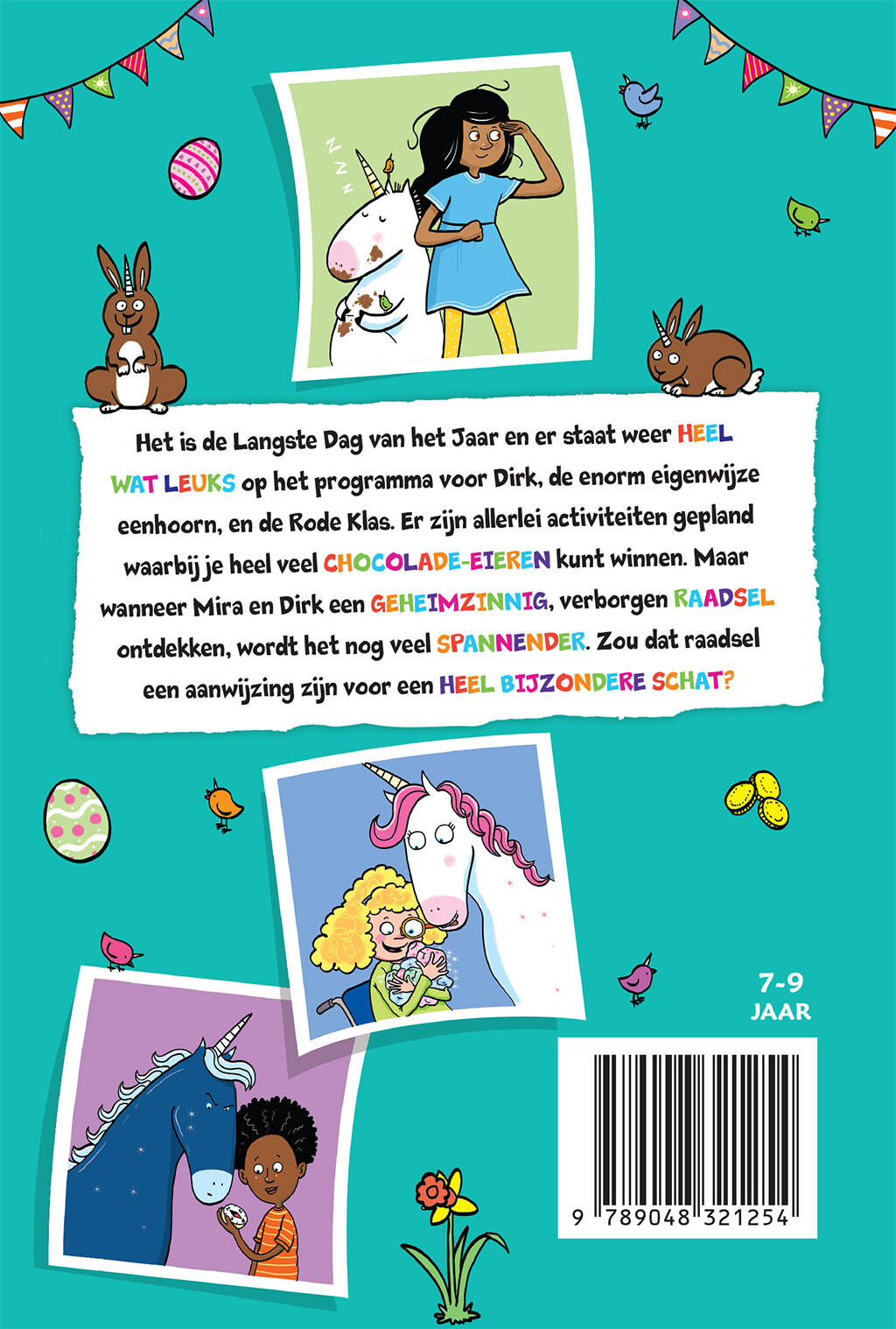De enorm eigenwijze eenhoorn gaat schatzoeken / De enorm eigenwijze eenhoorn / 8 achterkant