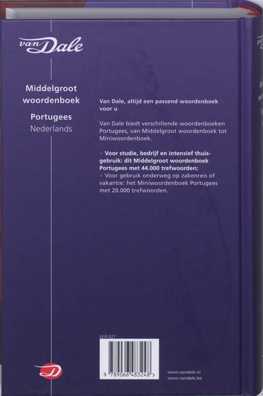Van Dale Middelgroot woordenboek Portugees-Nederlands achterkant